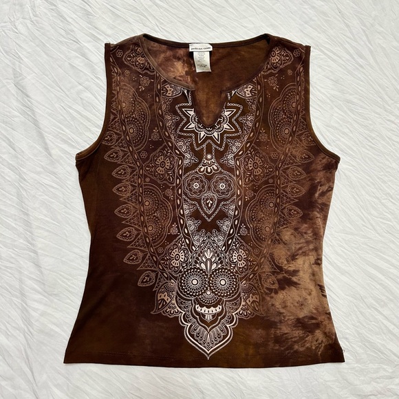 Brown boho tank - Picture 5 of 8